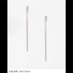 Shimmer silver drops earrings by Loft